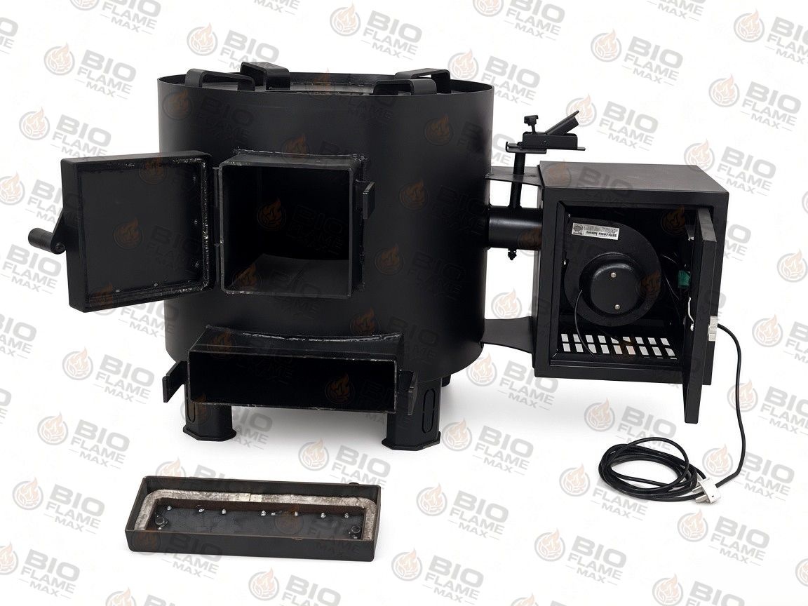 BIOFLAMEMAX® 30–80 KG Zero Smoke Wood Stove — Photo 2 — Commercial Smokeless Biomass Wood Stove Heavy Duty Wood Chulha for Hotel & Catering