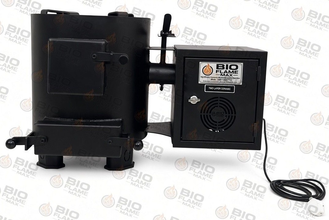 BIOFLAMEMAX® 5–30 KG ZERO SMOKE WOOD STOVE — Commercial Smokeless Biomass Wood Stove Heavy Duty Wood Chulha for Hotel & Catering