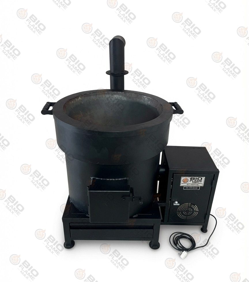 BIOFLAMEMAX® Oil Kadai Pro — Photo 2 — Commercial Smokeless Biomass Wood Stove Heavy Duty Wood Chulha for Hotel & Catering