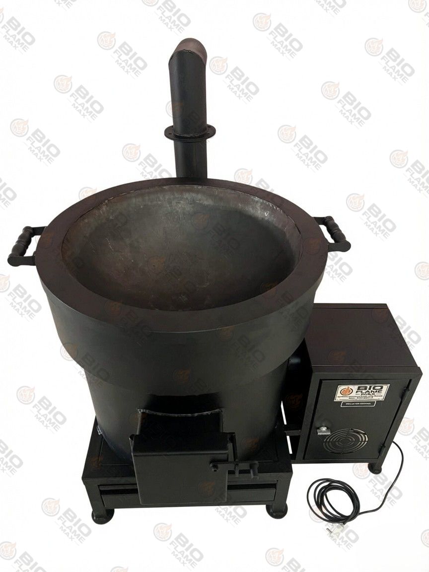 BIOFLAMEMAX® Oil Kadai Pro — Photo 3 — Commercial Smokeless Biomass Wood Stove Heavy Duty Wood Chulha for Hotel & Catering