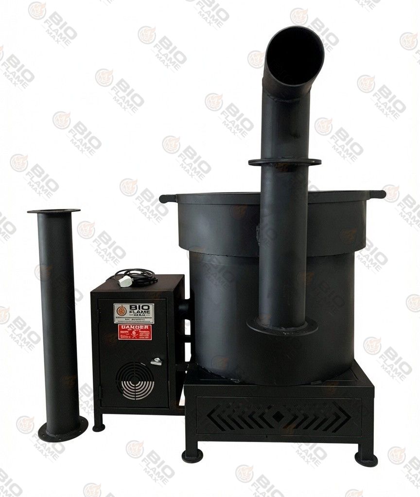 BIOFLAMEMAX® Oil Kadai Pro — Photo 5 — Commercial Smokeless Biomass Wood Stove Heavy Duty Wood Chulha for Hotel & Catering